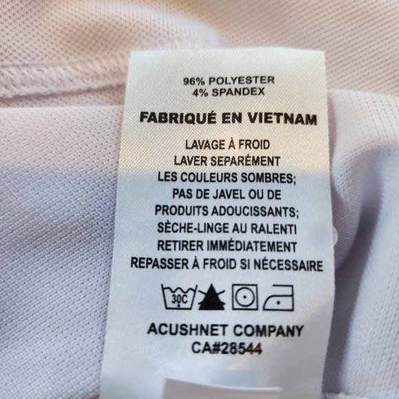 Footjoy Golf Polo Men's XL Extra Large Purple Stripe Badlands Las Vegas Logo - Picture 8 of 11